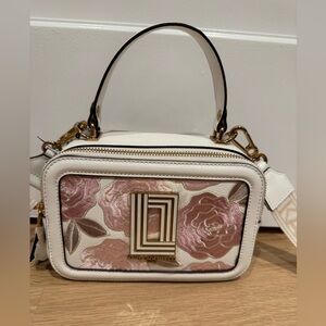 Karl Lagerfeld White and Pink Floral Mini Bag
